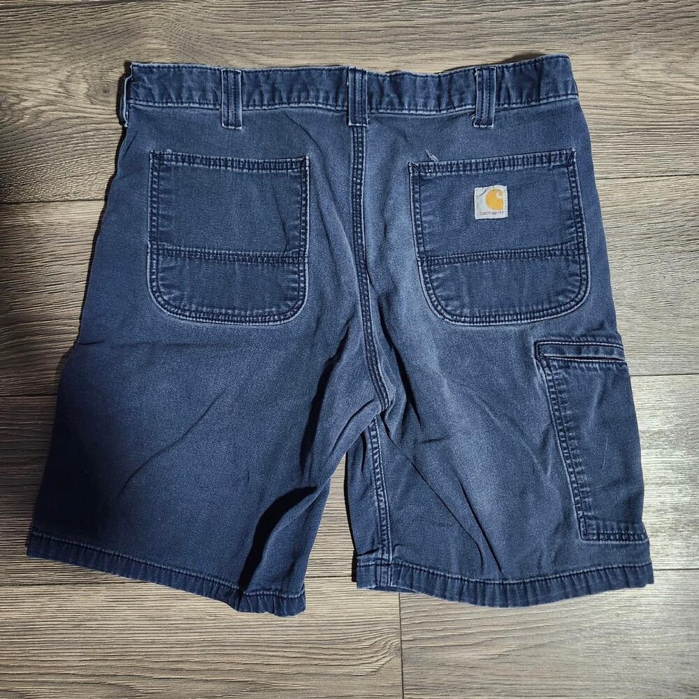 Men's Size 36 Carhartt Blue Cargo Shorts - Picture 2 of 3
